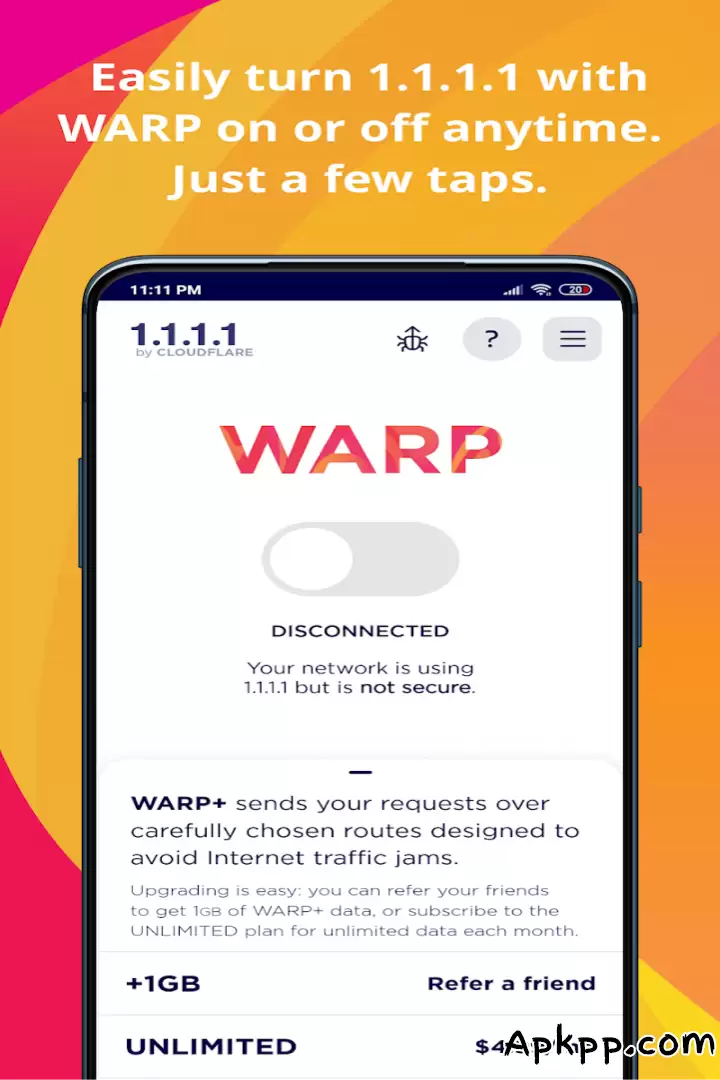 تحميل 1.1.1.1 + WARP Safer Internet APK